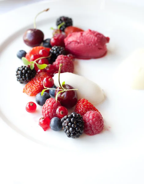Свежий ягодный десерт — стоковое фото