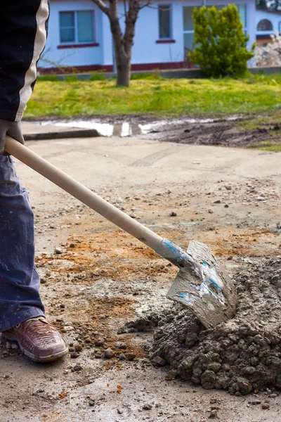 stock image Mixing up concrete