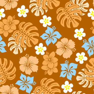 Seamless tropical pattern clipart