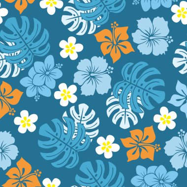 Seamless tropical pattern clipart