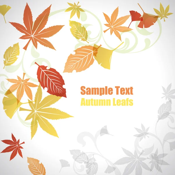 Autumn leafs background — Stock Vector