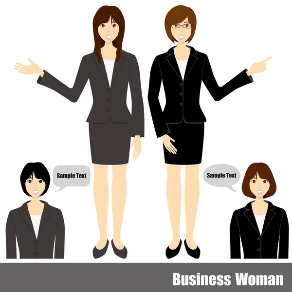 Business woman set — Stock Vector