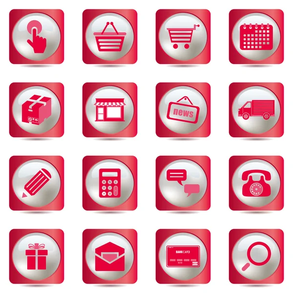 pembe Icons set alışveriş