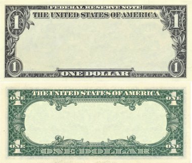 Clear 1 dollar banknote pattern