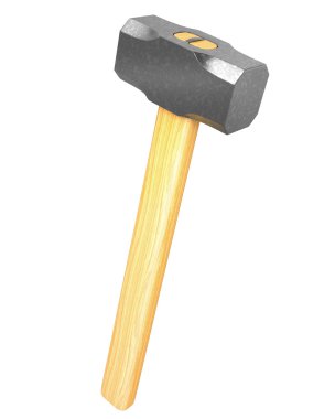 Metal sledge hammer isolated clipart