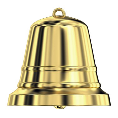 Shiny golden bell,frontal view clipart