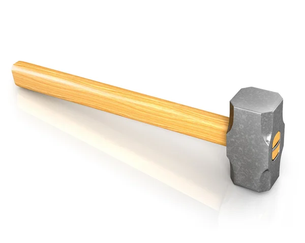 Metal sledge hammer isolated — Zdjęcie stockowe