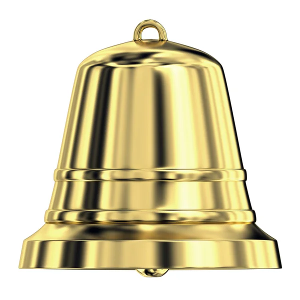 Glanzende gouden bell, frontale weergave — Stockfoto