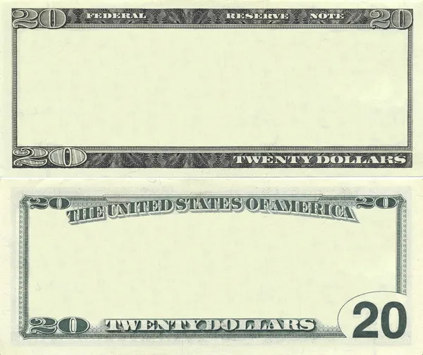 Спорожнити візерунок банкнот у 20 доларів Стокове Фото