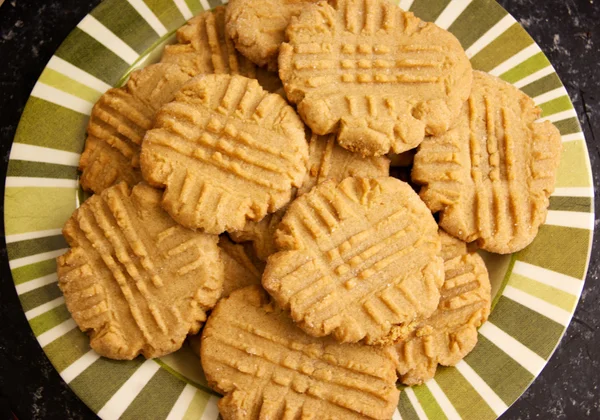 Placa de galletas de mantequilla de maní —  Fotos de Stock