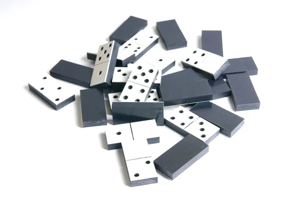 Kupie Domino czarny i biały — Zdjęcie stockowe