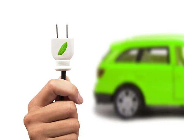 Electric car and green car concept — Stock Photo, Image