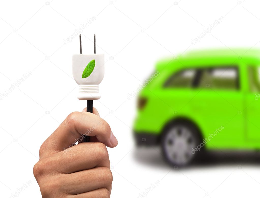 Electric car and green car concept