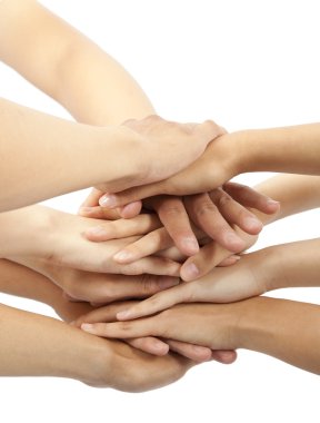 Group of young 's hands together clipart