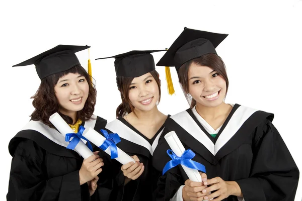 Three asian Graduation Girls — Stock Photo, Image