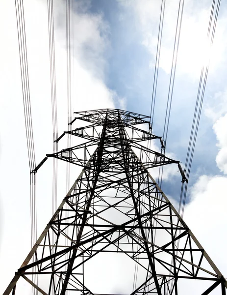 Power tower with cloud background — Stock Photo, Image