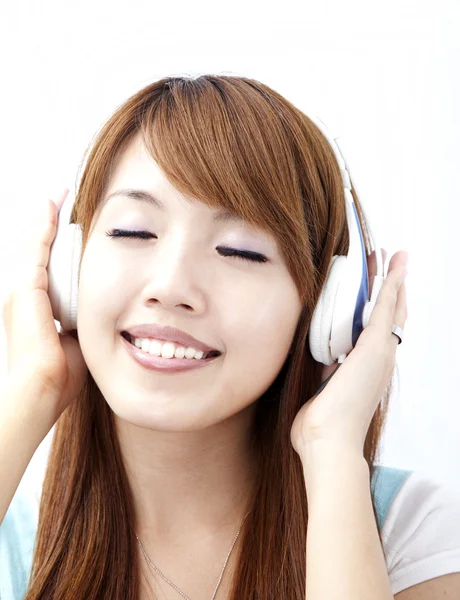Young woman Listening to Music — Stock Photo, Image