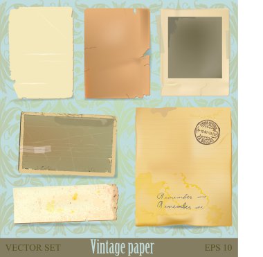 Vintage paper and scrap collection