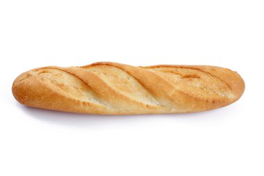 Baguette over white clipart