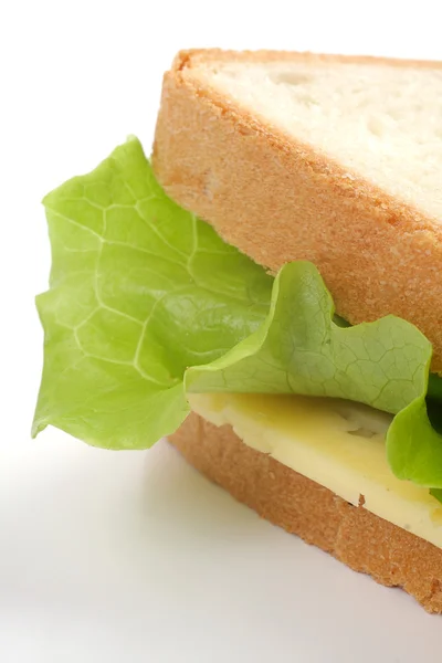 Sandwich con queso y lechuga — Foto de Stock
