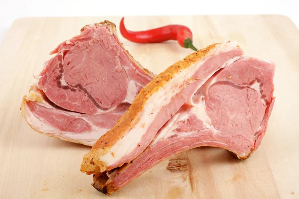 Carne fumada nas costelas — Fotografia de Stock