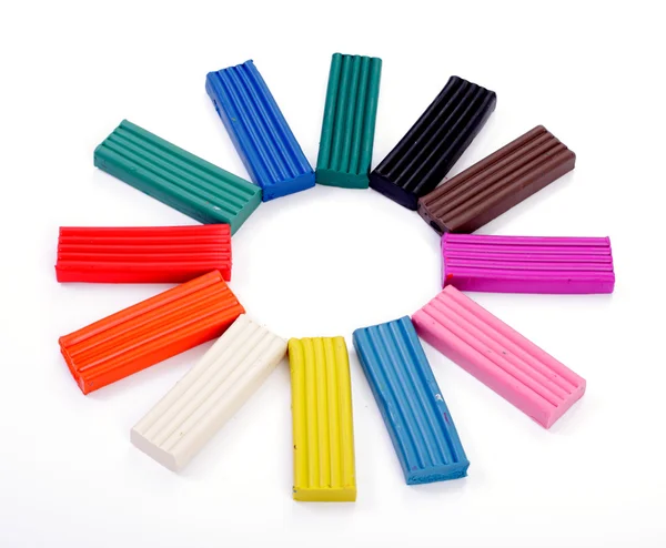 Plasticina sol multicolorido — Fotografia de Stock