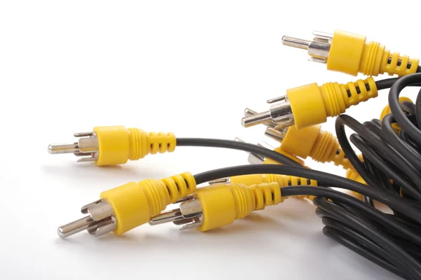 Cables de audio y vídeo . — Foto de Stock