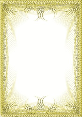 A luxury golden blank (cetificate) clipart