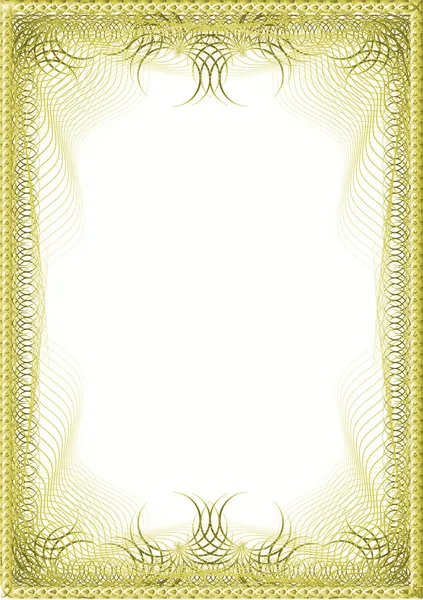 A luxury golden blank (cetificate) Stock Image