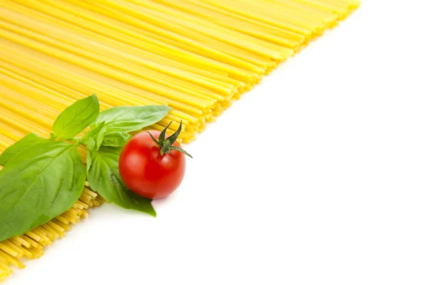 Ingredienser för italiensk matlagning / ram sammansättning / isolerad o — Stockfoto