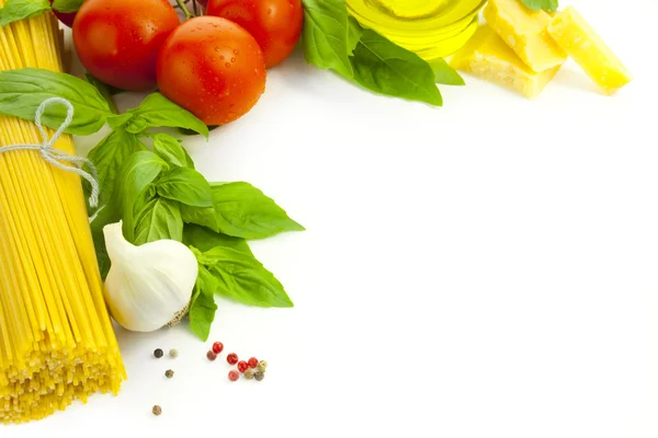 Ingrediënten voor de Italiaanse keuken / frame samenstelling — Stockfoto