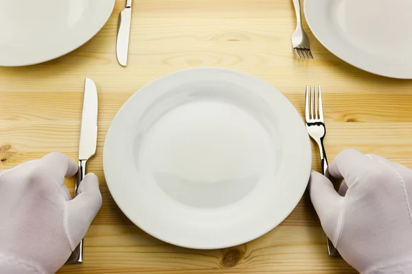 Diner som serverar / kris koncept — Stockfoto