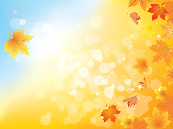 秋天树叶与副本空间为您的文本背景 / eps — 图库矢量图片