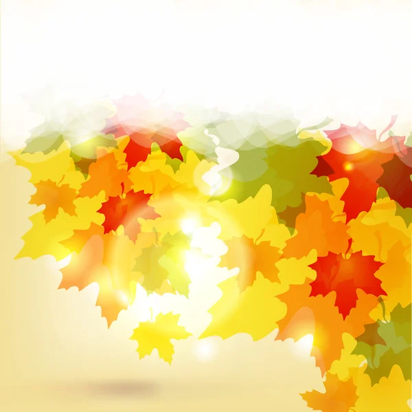 Fundo de outono com folhas e espaço de cópia para o seu texto / eps — Vetor de Stock