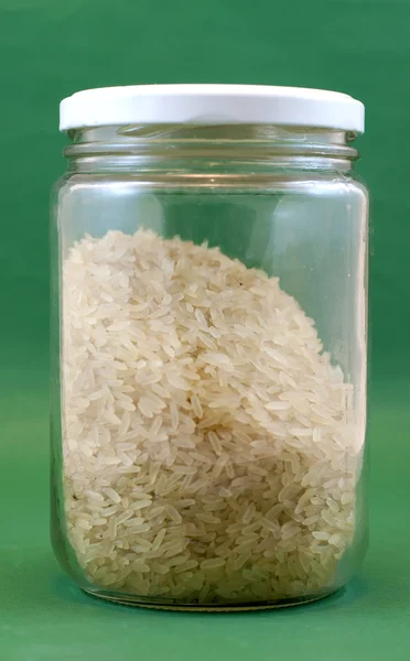 Botella con arroz — Foto de Stock