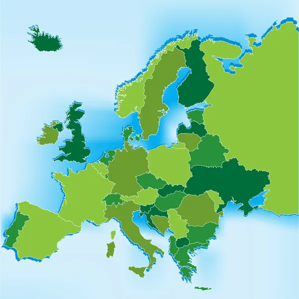 ヨーロッパ地図 — ストックベクタ