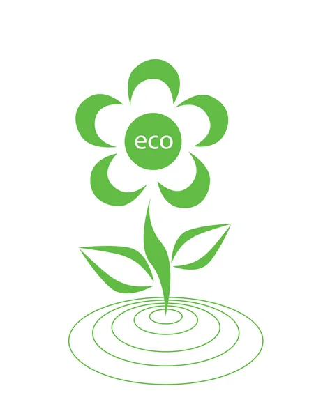 Ekolojik logo — Stok Vektör