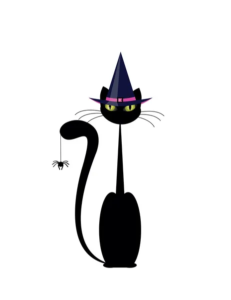 ハロウィーンの猫 — ストックベクタ