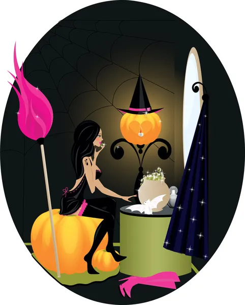 Halloween witch — Stock Vector