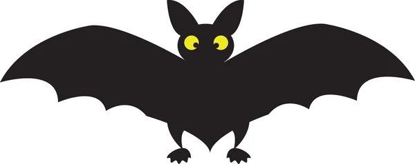 Schwarze Fledermaus — Stockvektor