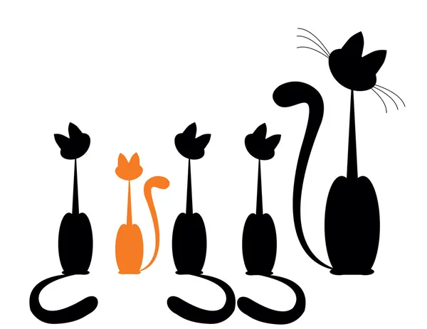 Родина котячих — стоковий вектор