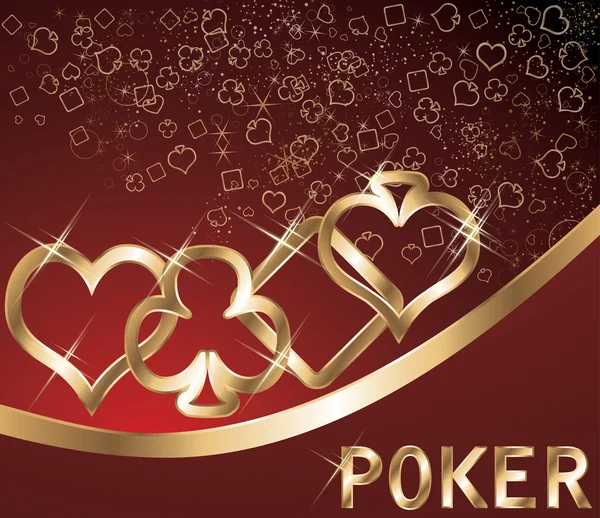 Banner de poker, ilustración vectorial — Vector de stock