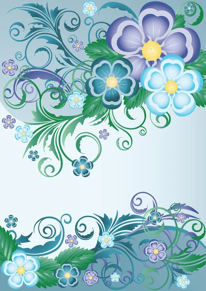 Floral πλαίσιο διακοσμητικά, εικονογράφηση φορέας — Διανυσματικό Αρχείο