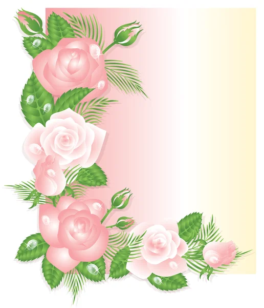 Cartão de convite floral para eventos de vida, ilustração vetorial — Vetor de Stock