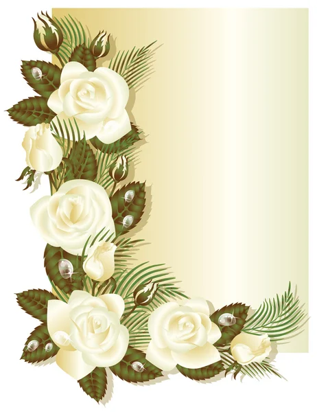Carte d'invitation florale, illustration vectorielle — Image vectorielle