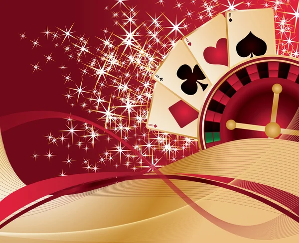 Азартные игры в покер фон, векторная иллюстрация — стоковый вектор