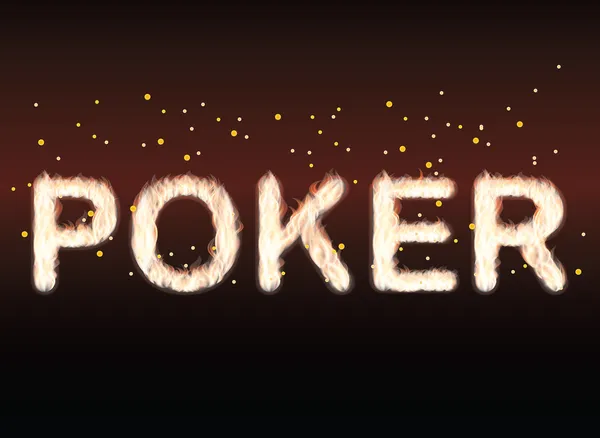 Poker bakgrund i brand. vektor illustration — Stock vektor