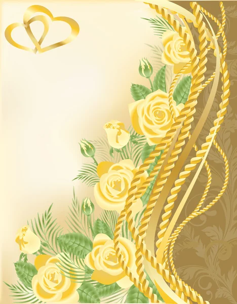 Carte de vœux de mariage, illustration vectorielle — Image vectorielle