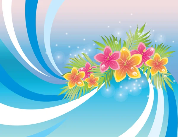 Bannière tropicale. illustration vectorielle — Image vectorielle