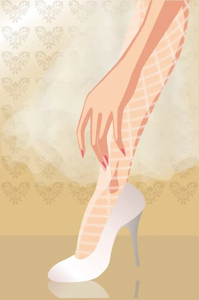 Boda novia zapatos, vector de ilustración — Archivo Imágenes Vectoriales